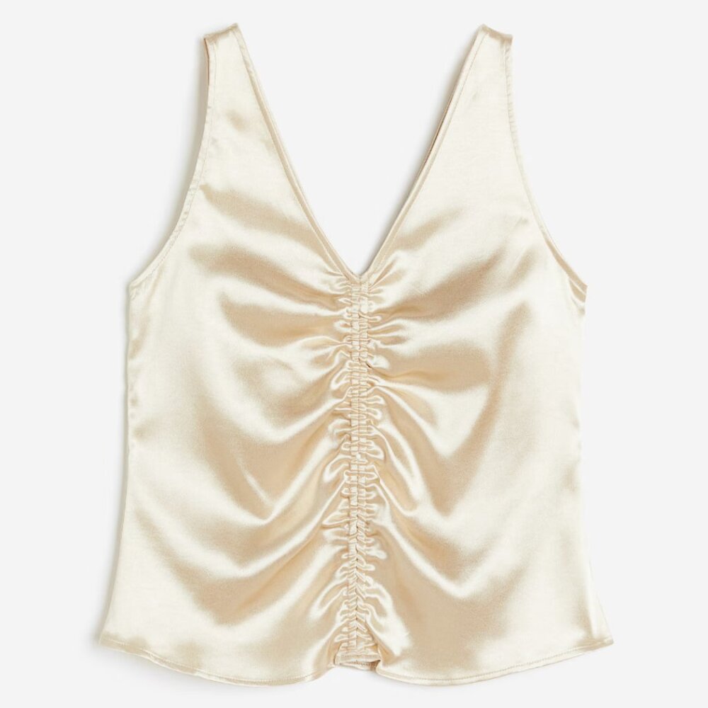 Satin Ruched Top